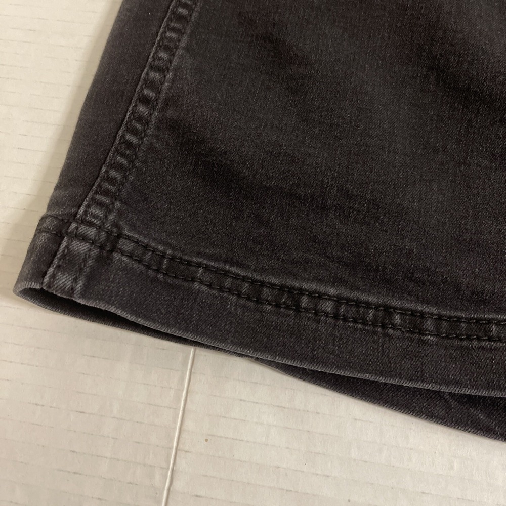 Free People Little Daisies Black Denim Mini Skirt Short Buttons Women's Size 8 - Picture 6 of 12
